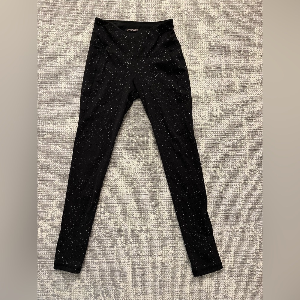 CALIA black sparkly design workout pant. XS